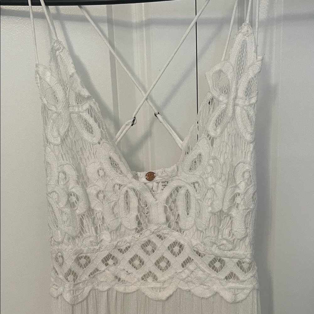 FP Movement by Free People White Lace Midi Dress